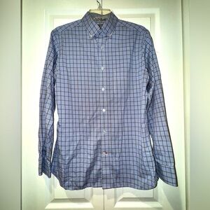 Daniel Cremieux Blue Checkered Slim Fit Men's Shirt. Size M. VGUC
